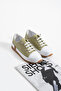 Raul Women's Rubber Laced Light Sole Genuine Leather Sneaker Water Green/White - 3