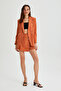 Women's Double-Breasted Button Detailed Textured Shorts & Skirt - 4