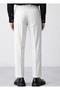 Ecru Color Lyocell Blended Pleated Trousers - 4