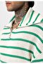 Oversize Striped Zippered Collar Knitwear T-Shirt - 6