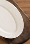 4456 Burçak Set of 2 Porcelain Kayık Plates - Oval Breakfast Serving Set 30cm - 2