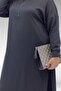 57007 Large Size Side Slit Trousers Suit - Black - 2