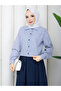 Striped Shirt & Pleated Skirt Hijab Set Rc9024 - 6