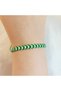 Green and White Fan Bracelet - Macrame Bracelet - Gift Bracelet - Rope Bracelet - Knitted Bracelet - 7