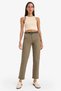 Gabardine Trousers Carrot Fit High Waist Straight Leg with Pockets D7413Ax24Au - 3
