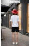 Unisex Casual Short Sleeve Set with 2Cherries Print Outdoor Spring/Summer Fullshorts - 2
