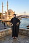 Ferace Abaya with Sequin Stripe Details on the Sleeves, Size 40-56.
