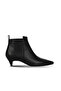 Black Leather Women's Heeled Boots 40Wb2320 - 2