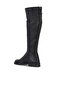 Black Leather Women's Flat Boots 01Wf2006 - 4