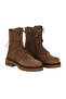 Tan Suede Women's Flat Boots 39Wb4572 - 2