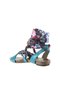 Turquoise Leather Women's Sandals 01Wj1111 - 4