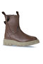 Gray Leather Women's Flat Boots 01Wv1501 - 2