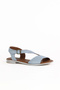 Blue Light Leather Women's Flat Sandals 01We2301 - 2