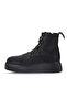 Black Patent Leather Women's Flat Boots 01Wt4603 - 4