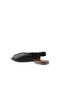 Black Leather Women's Sandals 01Ws2512 - 5