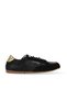 Black Suede-Leather Women's Flat Shoes 01We6701