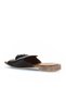 Black Khv-Beige Leather Women's Flat Sandals 01Wq5615 - 5