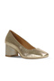 Gold Shiny Leather Women's Heeled Shoes 01We5601 - 3