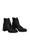 Black Leather Women's Heeled Boots 01Wf3602 - 2
