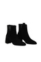 Black Suede Women's Heeled Boots 33Wb14530 - 2