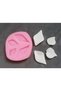 K-998 Model Set of 4 Leaf Colored Silicone and Polyester Soap Plaster Candle Mold - 4