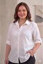 Plus Size Women's Work Shirt in Poly Linen
