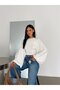 Batwing Sleeve Gathered Waist Blouse - Ecru - 4
