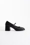 Black Skin Women's Heeled Shoes Tr02Ms02A