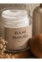 Set of 2 Glass Cotton Containers with Wooden Ball Lids – with Large Wooden Stand |   Vintage Label (Ear & Ear Cotton Swabs) - 4