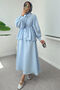 Modal Skirt Suit 2371 - Baby Blue - 2