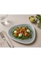 Bonna Luca Vago 24 cm Flat Plate Blue Gray Porcelain Modern Presentation