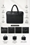 Leather Small Size Crossbody Laptop & Briefcase Bag 7060 - 4