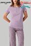 Paris Premium Women's Plus Size Modal Cotton Comfortable Fit Short Sleeve Capri Pajama Set - 3