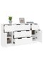Set servante, 3 piese, alb, lemn compozit - 4