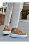 Le11 Lace-Up Men's High Sole Imported Suede Tan Sports Shoes - 2