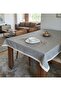 Organic Linen Cotton Soft Easy Iron Cream Guipure Tablecloth