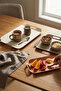 Metal Presentation Tray Set, Soft Colors, Modern Tea and Coffee Presentation Tray, 3 Piece Set (Cream-Brown-Pink) - 7
