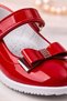 Girl's Red Bow Detailed Red Ballerina Shoes Size 31 Special Occasion Shoes with Ankle Strap - 3