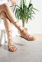 Women's Gold Yellow Metallic Lace-Up Sandals Gladiator Drawstring Flat Sandals Ankle Wrap Gold Soft Sole