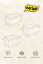 Set of 3 Mini Multi-Purpose Storage Boxes Gray Striped Toy and Clothing Organizer Storage Bins 30X40X25 cm - 4