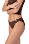 Women's Bitter Brown Cotton Satin Ribbed Panties - 2