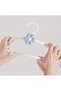 10 Pcs Blue Flowers Plastic Hangers,Non-Slip Adjustable Retractable Baby Clothes Hangers for Nursery Closet - 8