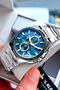 Exclusive Special Boxed Gift Men's Wristwatch Silver Color Steel Band Dke2111C4 - 3