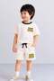 Boys' Cotton Crew Neck Printed T-Shirt and Shorts Set - 2