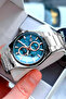 Men's Wristwatch 3 Atm Water Resistant Exclusive Silver Color Steel Band Elg553 - 6