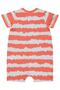 Wave Patterned 6-18 Months Jumpsuit - Red - 2