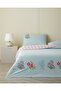 Pastel Gingham Cotton Single Duvet Cover Set 160X220 cm Pink - Orange