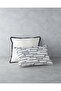Fringe Jacquard Decorative Throw Pillow 35X50 cm Ecru-Black - 3