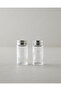 Hexa Cam 2-Pack Salt and Pepper Shakers 4X9 cm Transparent