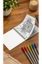 Stained Glass Vitray Flower Garden 20X20 cm Large Coloring Book, for Children and Adults - 7